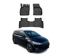 Fußmatten Gummimatten für VW Touran II 2015-2026 OMAC Premium 3D Schwarz TPE 3x
