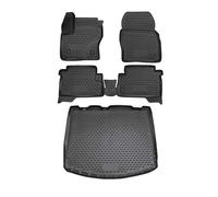 Fußmatten & Kofferraumwanne Set für Ford Kuga 2012-2019 Gummi TPE Schwarz 5x