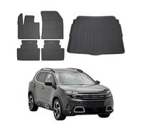 Fußmatten & Kofferraumwanne Set kompatibel mit Citroen C5 Aircross 2017-2025 Untere Gummi