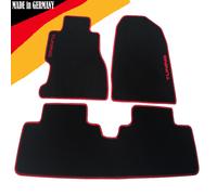 Fußmatten schwarz für Honda Civic EU7 2000-2005 Tuning/seitlich rot 3 teilig