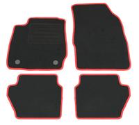Fußmatten Set für Ford Fiesta MK7 2008-2017 Autoteppiche mit Druckknopf Halter