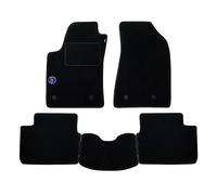 Fußmatten Set für Skoda CitIGO ab Baujahr 2012 aus Automobil-Teppich und Einstiegsleisten Farbe schwarz mit Heimlogo
