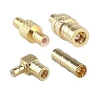 Futheda 4PCS DAB Kfz Antenne Adapter SMB Buchse zu Stecker Konverter RF Adapter Kompatibel mit DAB Autoradio JVC Radio Pioneer Clarion Kenwood Alpine Pure Clarion GPS Alle in-car System