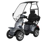 Futura VITA CARE 4000 Li mit Dach Elektromobil Seniorenmobil - 25 km/h, 1000 Watt, bis 100 km Reichweite, 4 Raeder, Strassenzulassung, Zuladung 130 kg, Silber