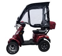 Futura VitaCare Neo Dach Elektromobil - 4-rädriges Seniorenfahrzeug mit Wetterschutzdach, 45 km/h, Führerschein AM, 3000 W, 60 V/20 Ah Lithium-Akku, bis 50 km Reichweite, 140 kg Zuladung, Bordeaux-Rot