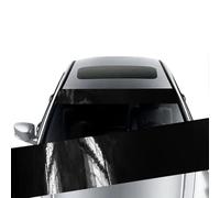 FVVWVRCSX Sonnenblendstreifen Windschutzscheibe, Für VW Polo 6R 6N 6N2 6C 9N 9N3 Rline Blendstreifen Frontscheibe Scheibenkeil Sonnenschutzfolie UV-Schutz Folie,A Glossy Black