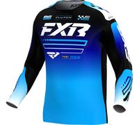 FXR Motocross-Jersey Clutch - schwarz-weiß-blau - Größe XL für Männer