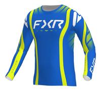 FXR Helium Infinity Motocross Jersey, weiss-blau-gelb, Größe XL für Männer