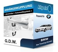 GDW Towbars Anhängerkupplung für BMW 3er Limousine Typ E90 (02.2005–01.2012) abnehmbar vertikal neu