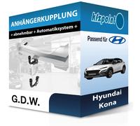 GDW Anhängerkupplung abnehmbar Kugelstange von unten gesteckt - HYUNDAI KONA