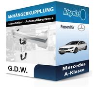 Für Mercedes A-Klasse Typ W176 (G.D.W.) Anhängerkupplung vertikal abnehmbar