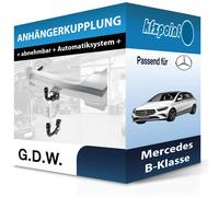 GDW Anhängerkupplung abnehmbar Kugelstange von unten gesteckt - MERCEDES-BENZ B-KLASSE