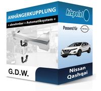 Für Nissan Qashqai 02.2014-10.2018 G.D.W. Anhängerkupplung abnehmbar neu