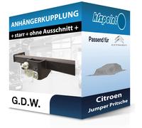 GDW Anhängebock mit 2-Loch-Flanschkugel - PEUGEOT BOXER Pritsche/Fahrgestell