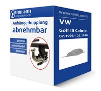 Für VW Golf III Cabrio 07.1993-05.1998 G.D.W. Anhängerkupplung abnehmbar neu