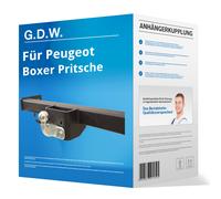GDW Anhängebock mit 2-Loch-Flanschkugel - PEUGEOT BOXER Pritsche/Fahrgestell