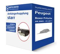 GDW Anhängebock mit 2-Loch-Flanschkugel - PEUGEOT BOXER Pritsche/Fahrgestell