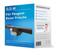 GDW Anhängebock mit 2-Loch-Flanschkugel - PEUGEOT BOXER Pritsche/Fahrgestell
