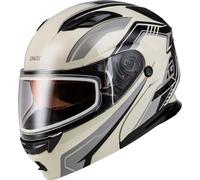 G-Max M201391326 MD-01S Transistor Helm Mit Doppelter Linse Lg Weiß/Grau/Schwarz