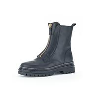 Gabor Damen Biker Boots, Frauen Stiefeletten,Wechselfußbett,uebergangsstiefel,motorradstiefel,Bootee,Booties,schwarz (Gold),38.5 EU / 5.5 UK