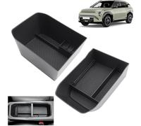 GAFAT Kompatibel mit Neu Kia EV3 GT Line 2025 2026 Mittelkonsole Aufbewahrungsbox, Armlehne Organizer Tray Ablagen, mit Rutschfeste Matten Abwaschbar, EV3 Zubehör 2025 [2 Stück]