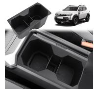 GAFAT Neu Dacia Duster 3 2024 2025 2026 Getränkehalter-Schutzhülle, TPE-Weichgummi Mittelkonsole Becherhalter OEM Original Mit Ablage, Anti-Rutsch, Stoßfest, 2025 Dacia Duster 3 Zubehör
