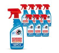 Gamix Scheibenenteiser mit Nano-Technologie | Enteisungsspray bis -40°C | Kratzfreie Auto-Enteisung | Klare Sicht für Windschutzscheiben | 8 x 500 ml