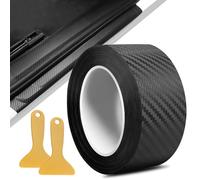 gaoduanluoluo Carbon Folie, 3D Selbstklebend Autofolie Schwarz, 5cmx10m Auto Einstiegsleisten Schutz Aufkleber, Wasserdichter Kratzfest Lackschutzfolie Auto, Karbon Folie für Auto Fahrrad Motorrad