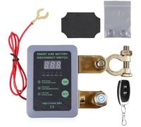 GAOUTO 12V 240A Drahtloser Ferngesteuerter Auto Trennschalter, Remote Batterietrennschalter mit Fernbedienung Kill Switch, Batterie Trennschalter mit Voltmeter für Auto Traktor Motorrad RV ATV Boot