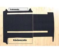 Gastraum und Kofferraum Teppich passend für VW T6 California Coast Ocean 2 Schie