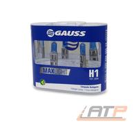 GAUSS 1x DOPPELBLISTER HALOGENLAMPE H1 GLÜHLAMPE FERNLICHT SCHEINWERFER 55W 12V