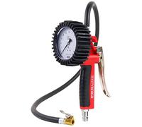 GAV Reifenfüller Messgerät mit WIKA 80mm Manometer (Geeicht) Profi Reifendruckprüfer Druckluft für Auto, Motorrad, Lkw uvm