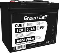 Green Cell® AGM 12V 50Ah Akku Vlies Batterie VRLA Blei Batterie Bleiakku Ersatzakku Akkubatterie Versorgungsbatterie Zyklenfest Wartungsfrei Caravan Camping Camper Solarpanel Solarbatterie