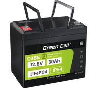 Green Cell CUBE LiFePO4 Spezial-Akku LiFePo-Block Schraubkontakt Li-Ion 12.8V 80Ah