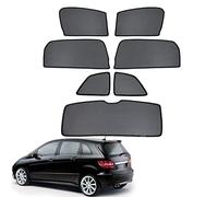 GCcv Sonnenschutz Auto Vorhang Für Baby Kinder Haustiere Sonnenblende Für B-Class W245 2007-2011 UV Schutz Magnetisch Sonnenschutz Für Autofenster Seitenscheibe Schwarz,7PCS