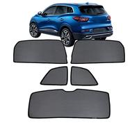 GCcv Sonnenschutz Auto Vorhang Für Baby Kinder Haustiere Sonnenblende Für Kadjar 2015-2022 UV Schutz Magnetisch Sonnenschutz Für Autofenster Seitenscheibe Schwarz,Rear+Triangular+Back-windscreen-5PCS