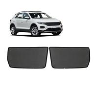 Sonnenschutz Auto Vorhang Für Baby Kinder Haustiere Sonnenblende Für T-ROC 2017-2022 UV Schutz Magnetisch Sonnenschutz Für Autofenster Seitenscheibe Schwarz,Rear-window-2PCS
