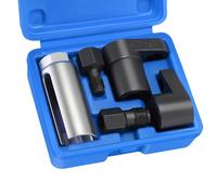 GEAREVER 5tlg Lambdasonden Schlüssel Nüsse Set, Lamdasonde Werkzeug und Gewindereparatur Satz, 1/2" 3/8" Antrieb 7/8" 22mm Lambdasonde Nuss Steckschlüssel Werkzeug Einsatz, M12 M18 Gewinde Strehler