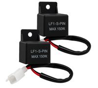 Gebildet 2Stücke 2Polig Blinkrelais LF1-S-PIN, 12V 0.1W-150W Elektronisch Relais fur Auto Motorrad-LED-Fahrtrichtungsanzeiger Lastunabhängiges