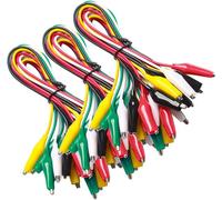 Gebildet 30x Löt Testkabel 50cm Krokodilklemmen Set isoliert Doppelclip