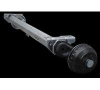 Gebremste AL-KO COMPACT Achse für schwere Anhänger und Autotransporter 1350kg 1200mm 1650mm 5x112