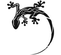 Gecko Sticker I 30 x 26 cm I Schwarz I Auto-Aufkleber Auto-Folie Tuning JDM Tattoo für Heckscheibe oder Motorhaube zum bekleben I selbstklebend I kfz556