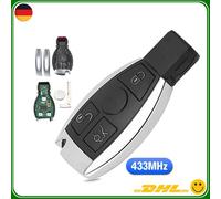 Gehäuse Für Mercedes Benz W204 W221 AMG Funkschlüssel Mit Chip Schlüssel 433 MHz
