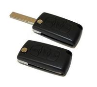 Gehäuse Schlüssel 3 Tasten Peugeot 107 207 307 407 106 206 306 406 Schwarz
