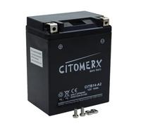 Gel-Batterie YB14-A2 12V/14 AH +Pol links, für Honda CBX 750 F RC17 Bj. 84-86