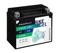 HeyVolt BIKE GEL Motorradbatterie YTX12-BS 51012 12V 12Ah