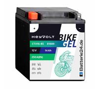 HeyVolt BIKE GEL Motorradbatterie YTX16-BS 81600 12V 14Ah