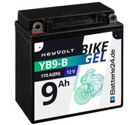 GEL Motorradbatterie 9Ah 12V 12N9-4B-1 YB9-B CB9-B 50914 12-9-4B-1 JMB9-B