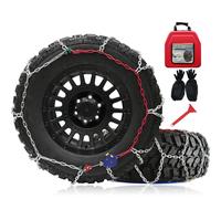 Geländegängig Schneeketten, Automatische Fixierung Schneeketten mit Automatischem Spanner für Pickup-Trucks und Gelände-SUV, 1 Minute Schnelle Montage, 2 Stück x 12mm(HYR-S)