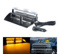 Gelb LED Warnleuchte 12V-24V 16 SMDs Frontblitzer Blinklicht für KFZ LKW Auto